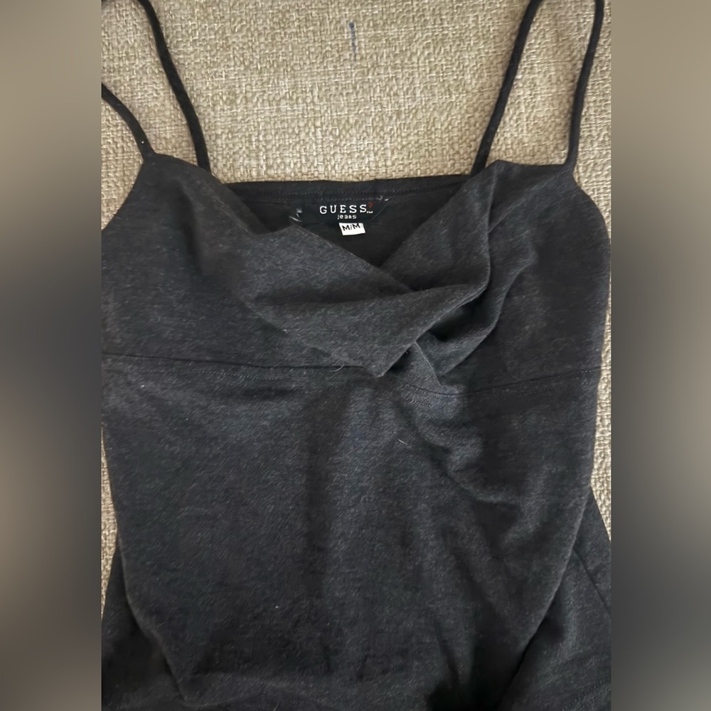 GUESS? Dark gray thin strap top. Size Medium